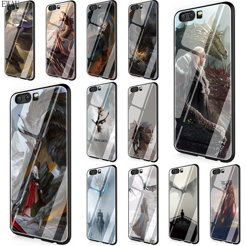 EWAU «Игры престолов» Dracarys телефон из закаленного стекла чехол для Huawei P10 P20 P30 mate 20 Lite pro P Smart Y6 Y9 Honor 8X9 10