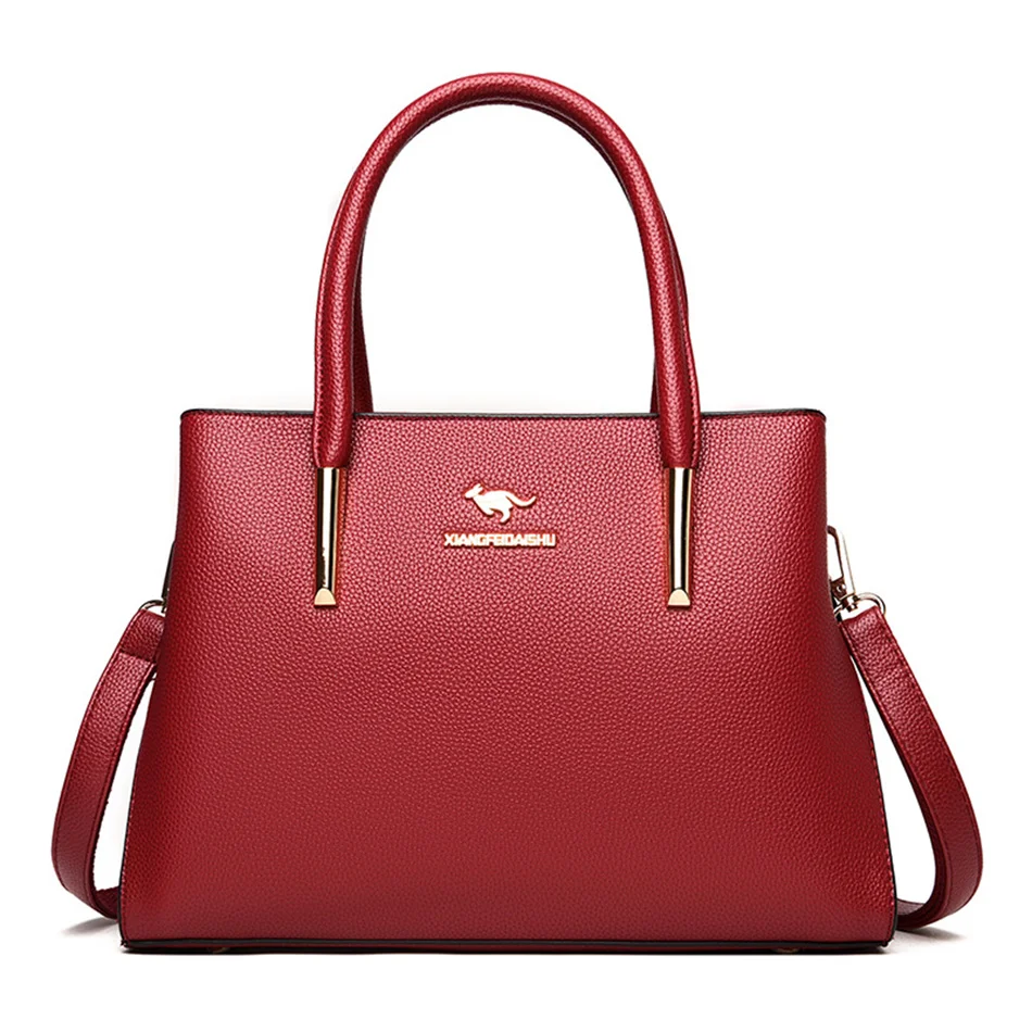 

Casual Large Capacity Pu Leather Shoulder Bags for Women 2021Simple Ladies Purses and Handbags Luxury Designer Crossbody Bag