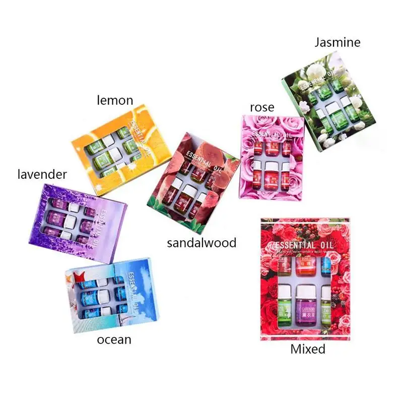 Эфирные масла для ароматерапии 6 шт./компл. диффузоры массажные ароматные