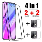 Закаленное стекло 4 в 1 с полным покрытием для Redmi Note 10, 9, 7, 8 Pro, 9S, 9T, 8T, зеркальное стекло для Redmi 9, 9C, NFC, 9A, 9T, 8A