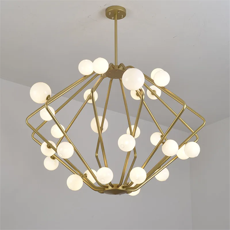 

Nordic Magic Bean led Pendant Lights Creative Suspension Pendant Lamp Restaurant Suspension golden lamps round Pendant lamp G952