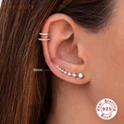 ROXI длинные минимализм линия Кристаллы, серьги со шпилькой, для Для женщин и девочек Ins пирсинг серьги 925 пробы серебро Pendientes плата 925