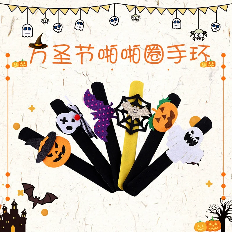

Halloween Snap Ring Bracelet Skull Clap Ring Bracelet Ghost Festival Gift Party Decorations