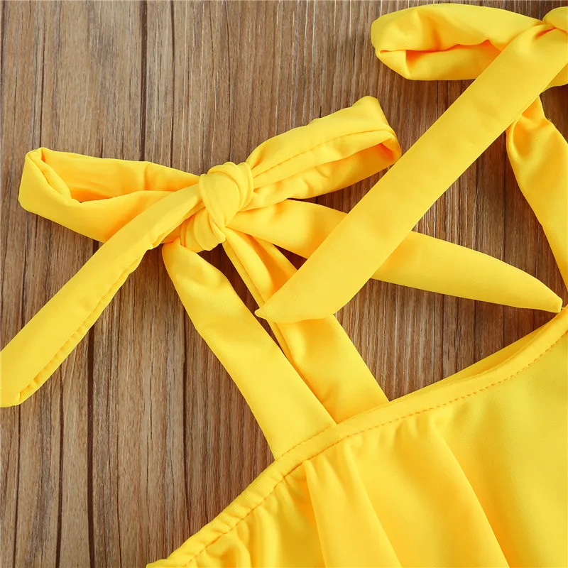 

Baby Bodysuit Ruffle Swimsuit Trim Adjustable Shoulder Strap Swimwear Summer Baby Clothing