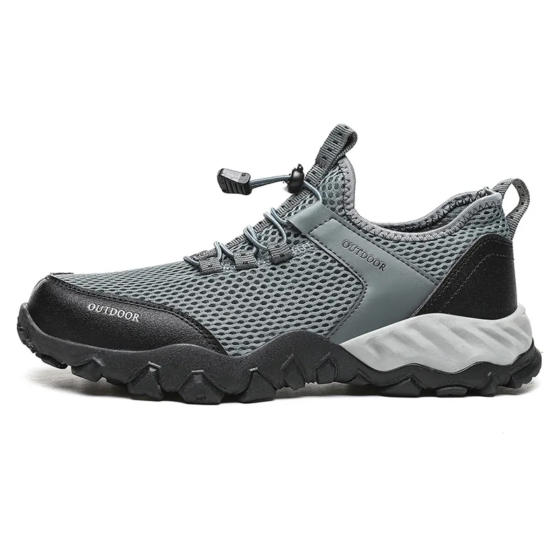 

Hiking Shoes Men's Large Size Wading Shoes Outdoor Stream Trekking Shoes Mesh Casual Sneakers