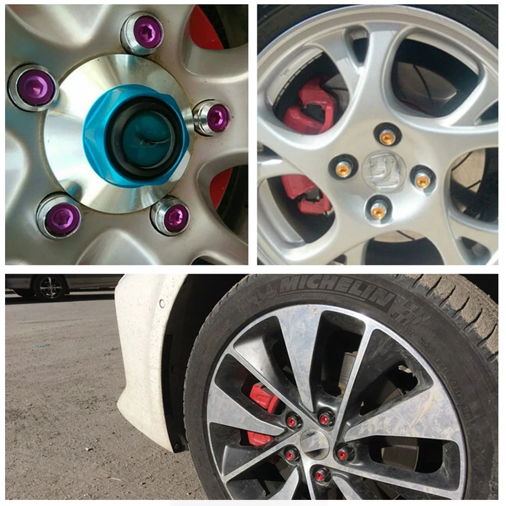 Бесплатная доставка Для Volk Style скрытый Heptagon Formula стальные колеса стопорные гайки
