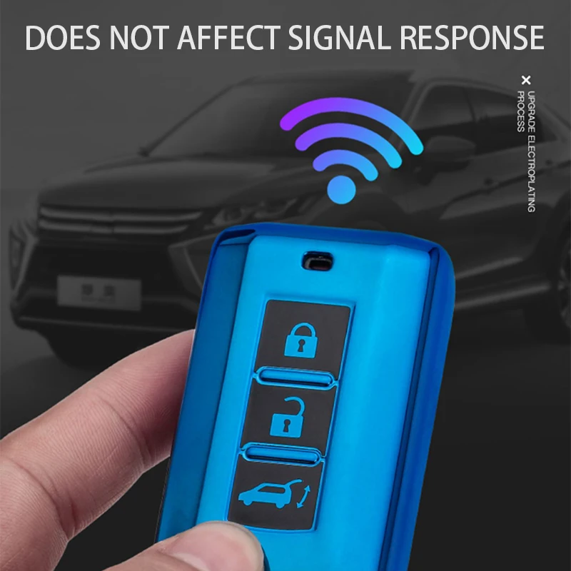 Мягкий ТПУ 3 кнопки Чехол для автомобильного ключа чехол MITSUBISHI OUTLANDER ASX Colt Lancer 10 EX