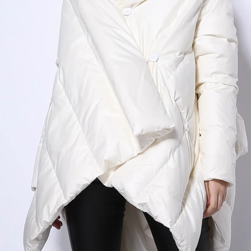 High Quality 2021 New Fashionable Down Cocoon Coat Women Parka Winter 90% White Duck Warm Jacket Special Design Plus Size | Женская