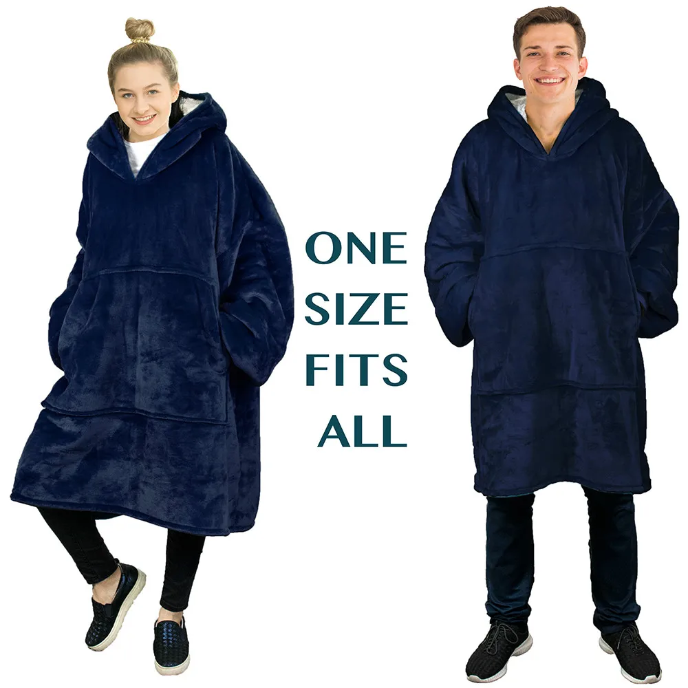 Толстовка с капюшоном большого размера женское одеяло рукавами огромное для