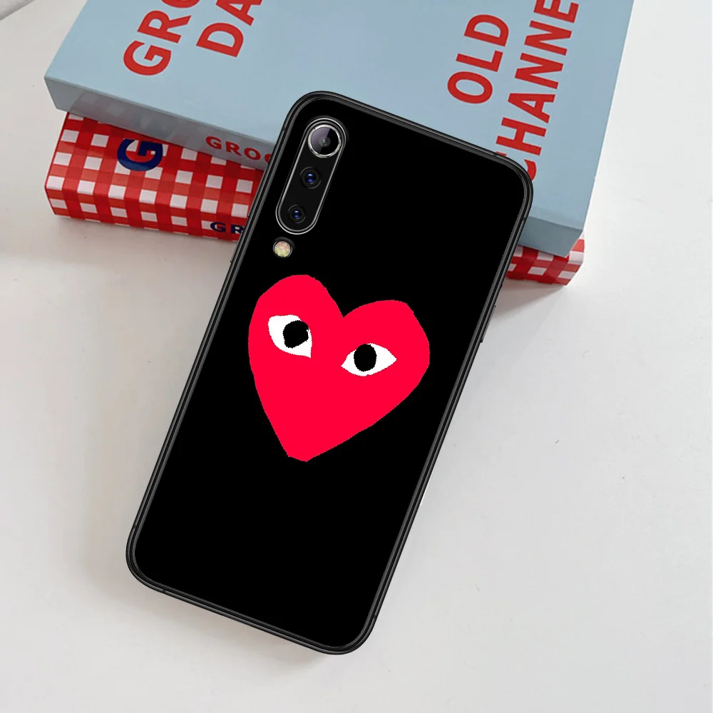 

CDG PLAY Herat Fashion Brand Phone Case For Xiaomi Mi Note 10 A3 9 MAX 3 A2 8 9 Lite Pro Ultra black Shell Luxury Waterproof