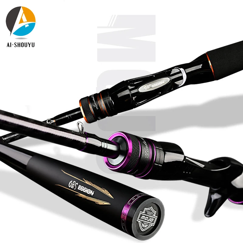 

AI-SHOUYU New Lure Rod 1.98m 2.13m High Carbon Spinning/Casting Rod Probale Fishing Pole ML/M/MH Power 2 Section Travel Rod