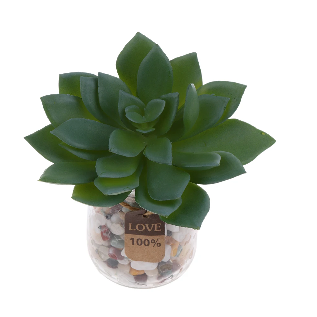 

MagiDeal Lifelike Artificial Succulents Plants Flower Echeveria Lotus Floral Decor for bookstore Cafe Cloth Shop