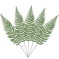 10pcs artificial boston fern bush plant faux leaves green plants for home decor