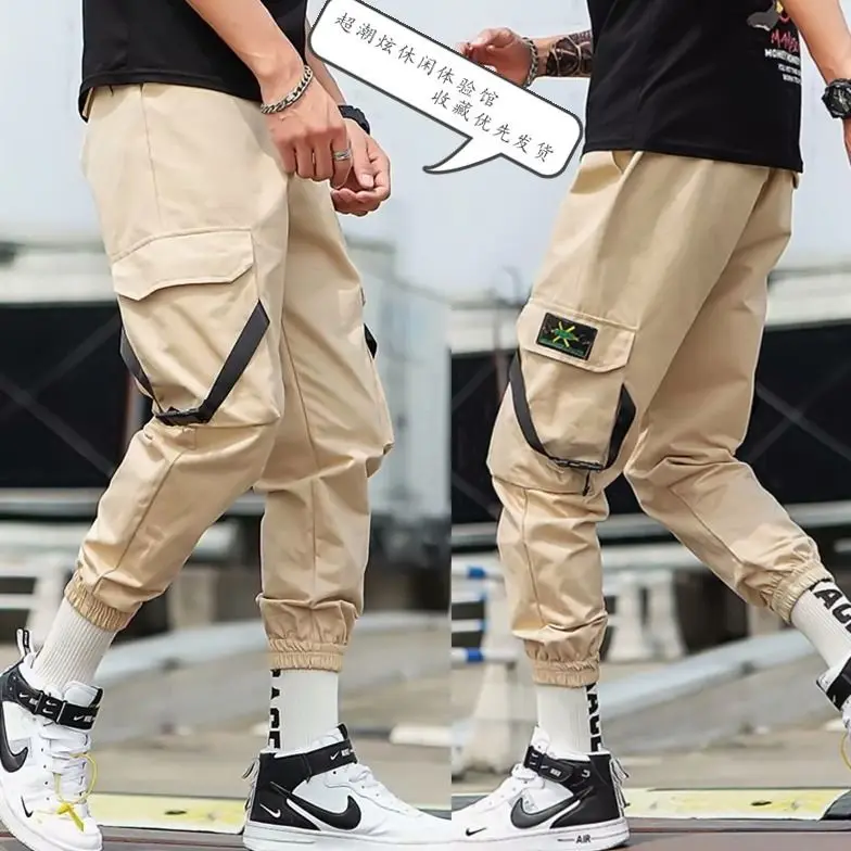 Брюки-султанки мужские с боковыми карманами повседневные Джоггеры в стиле