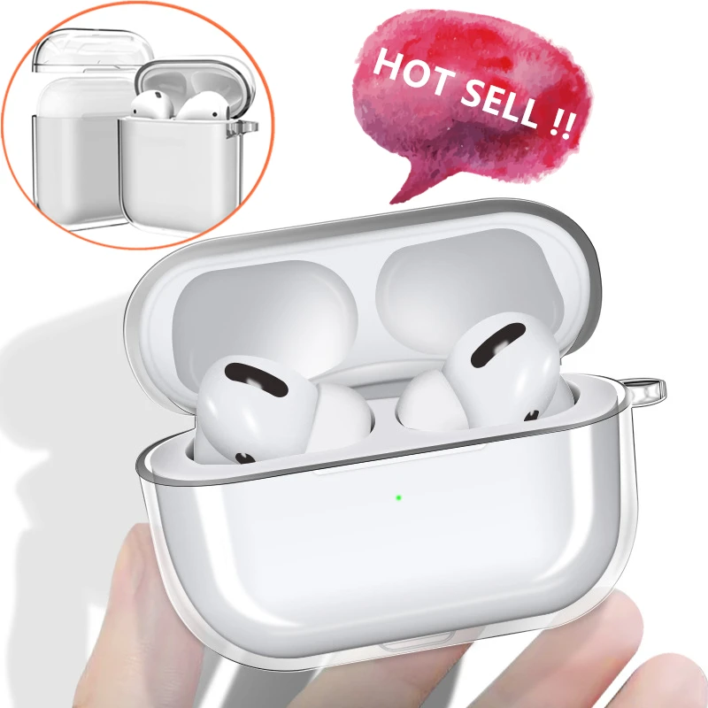 

Transparent Cases For AirPods pro Cases Bluetooth Wireless Earphone Protective Cover For Airpods 2 1 PC Clear Hard Case Shell
