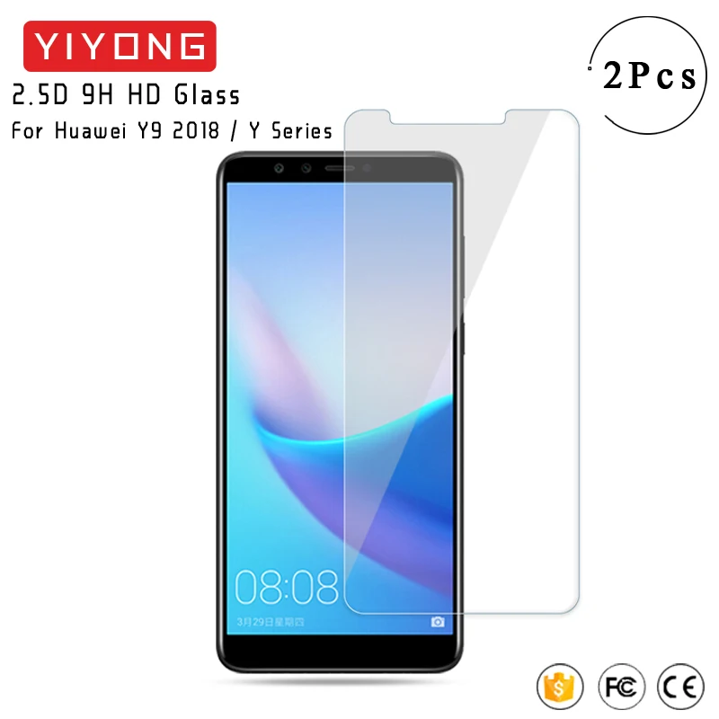 YIYONG 2.5D Защитное стекло для экрана Huawei Y5 Y6 Y7 Prime Y9 2018 закаленное 2019 Enjoy 9