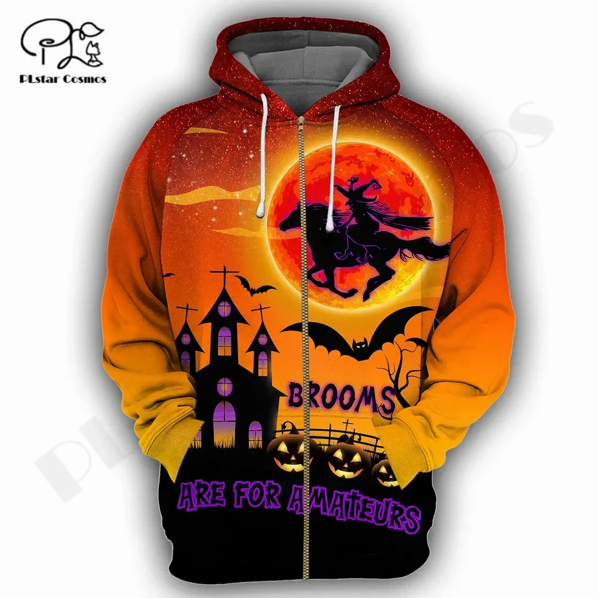 

PLstar Cosmos Newest Halloween Horse Witch Art Hoodies 3D printed Premium Unique Harajuku Streetwear Unisex Hoodie/SweatshirtZip