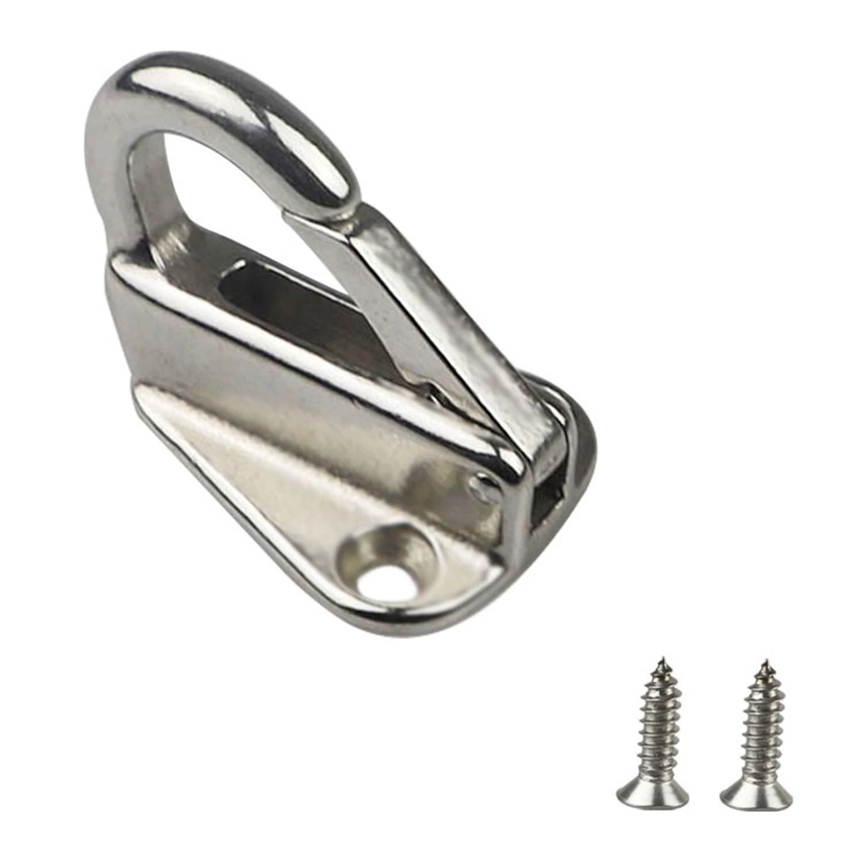 

Marine Grade 316 Stainless Steel Pad Eye Fender Hook Boat Ship Hardware Come with Screws (Pack of 6)