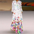 Женский сарафан с длинным рукавом, в горошек, с цветочным принтом