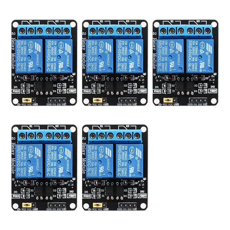Top-5pcs 5 в канальный релейный модуль с оптроном для ARM Arduino PIC AVR DSP | Обустройство дома