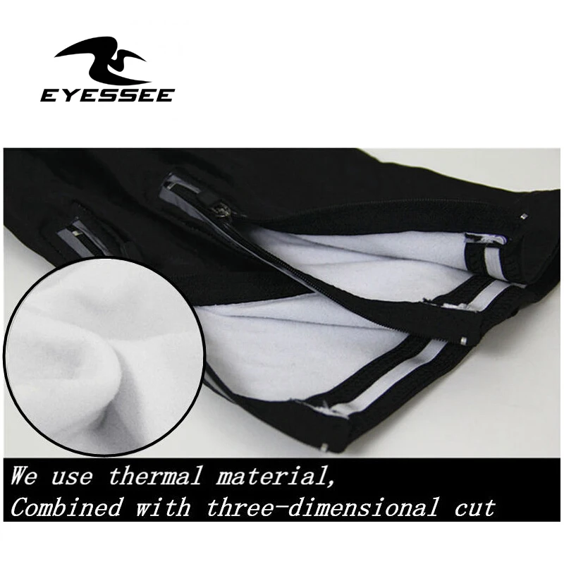 Eyessee Зимняя Теплая Флисовая итальянская одежда для велоспорта Мужская велосипедная Джерси Набор Ropa Ciclismo Invierno Велосипедное трико костюм