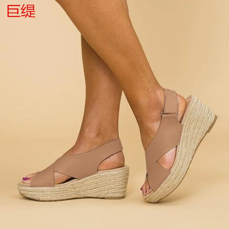 Летние туфли женские замшевые босоножки из флока Туфли с широко открытым носком