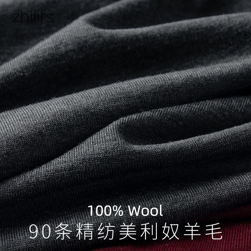 Мужская Водолазка Осень-зима мужской теплый воротник 100 мериносовая шерсть