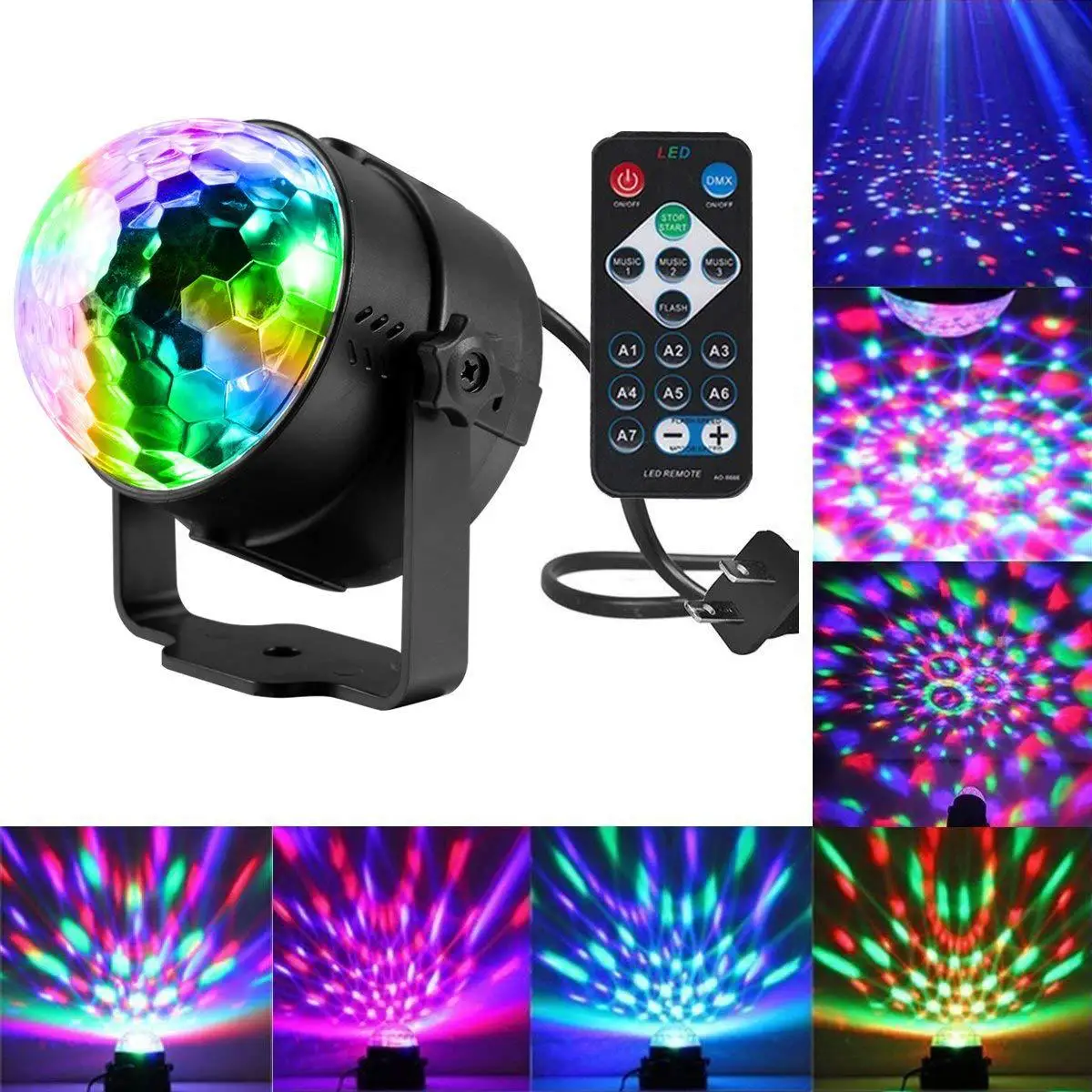 RGB светодиодный вечерние эффект чешское стекло диско шар светильник