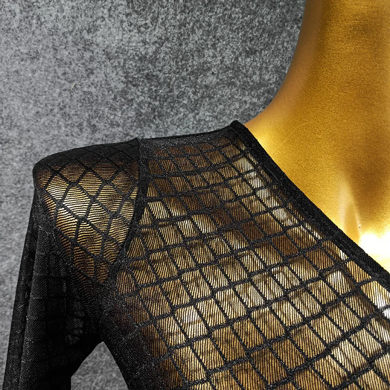 Pole dance одежда одежда-лейтард для комбинезона белье латинского верха грязного танца одно плечо на.