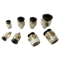5 pcslot air connectors male hose fittings copper nickel plating bspt pc6 pc12 pc10 pc8 pc4 straight push in fittings m5 01 02