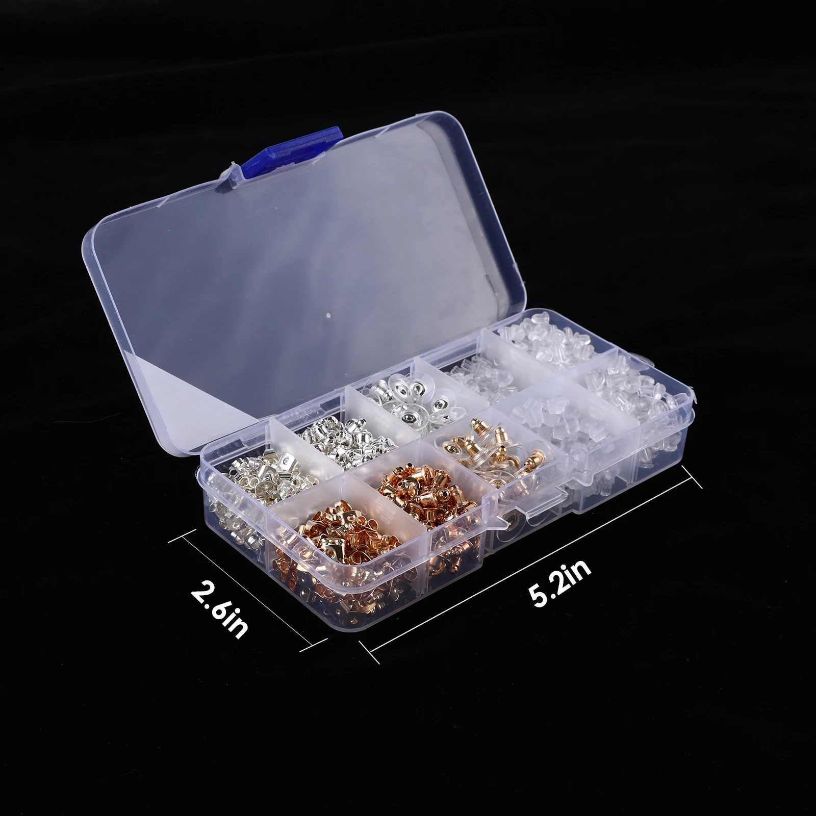 

Makersland 1050pcs/Box Jewelry Making Kits Earring Plug Findings Set Accessories Supplies Ear Back For DIY Jewelry Making 2021