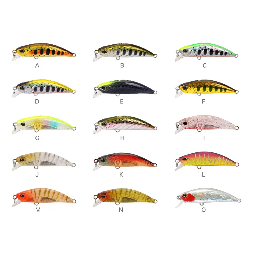 

50mm 5g Small Trout Hard Baits Sinking Minnow Fishing Lures for Bass Trout M45