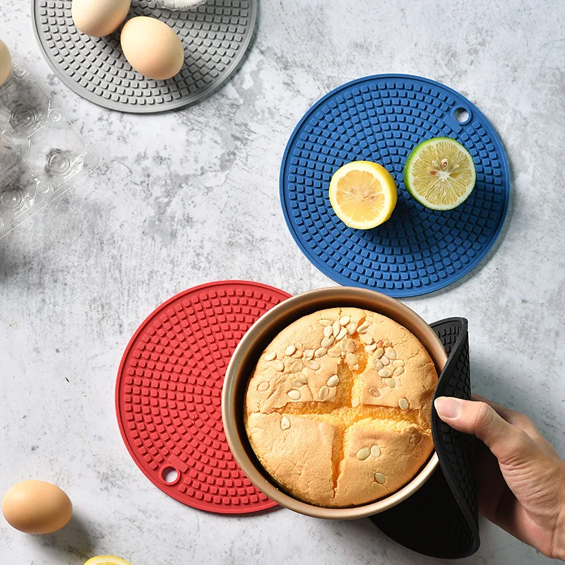 

Kitchen Silicone Heat Insulation Pad, Round Coaster Rice Cooker Pad