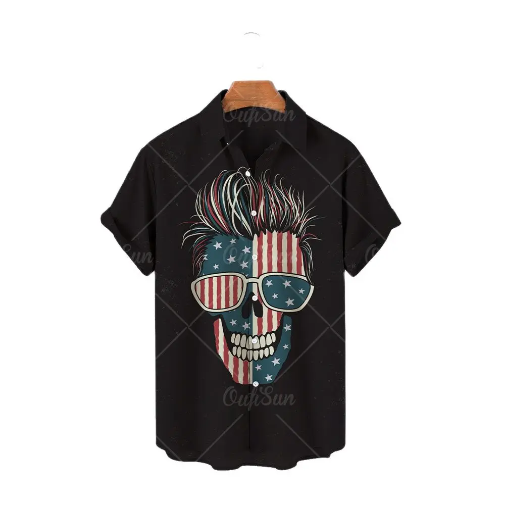 3d Printing Oversized Short Sleeve American Flag Character Pattern Top Men Women Breathable Hawaiian Shirt Camisa Masculina
3d Printing Oversized Short Sleeve American Flag Character Pattern Top Men Women Breathable Hawaiian Shirt Camisa Masculina