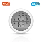 Умный Wi-Fi датчик влажности Tuya, комнатный гигрометр с ЖК-дисплеем для умного дома, приложение Smartlife