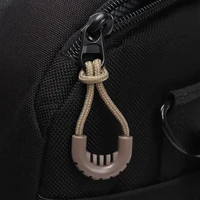 5pcs multipurpose zipper rope black camping equipment anti theft zipper longer tail rope bags clip buckle outdoor travel kit