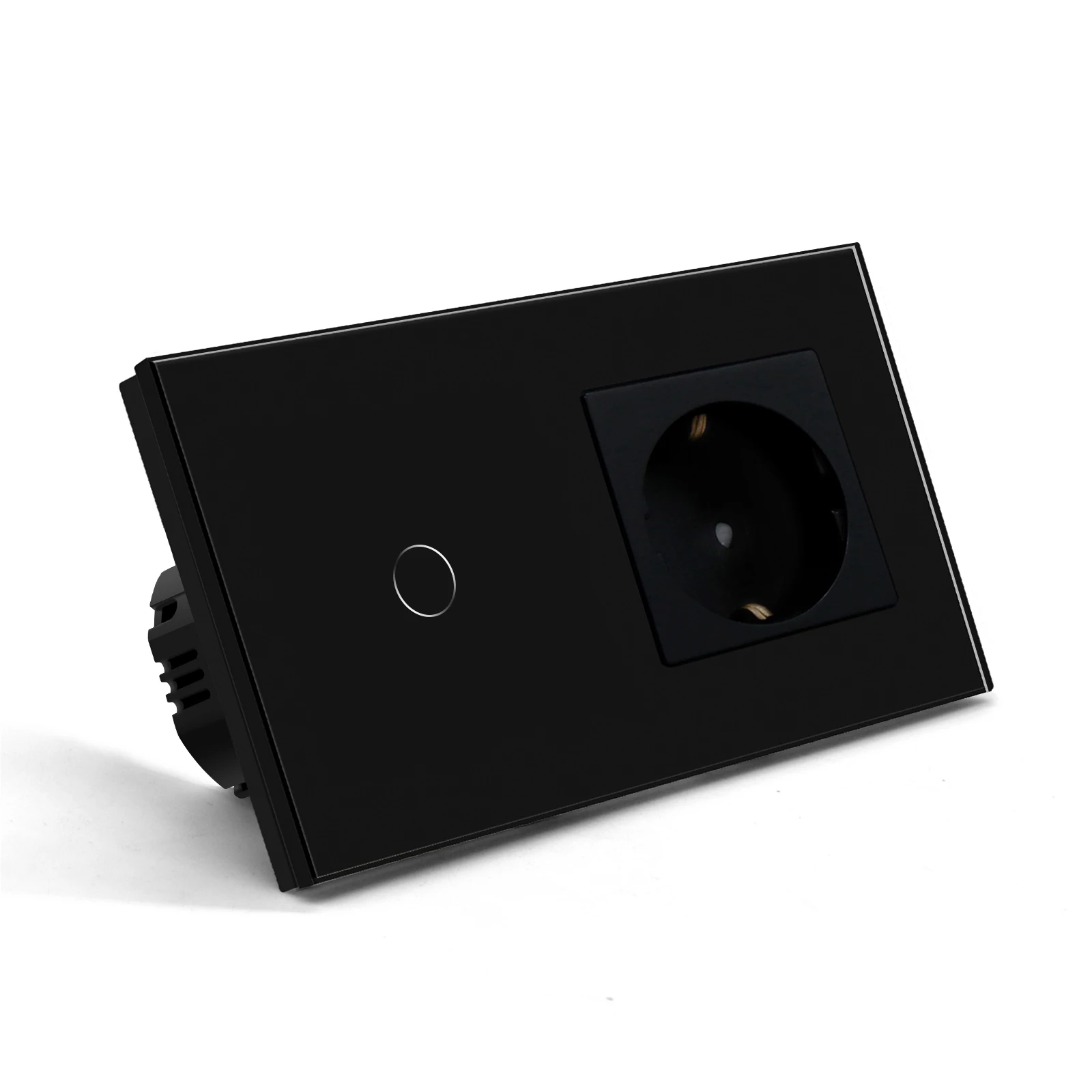 Сенсорный выключатель BSEED европейского стандарта настенная панель с черной