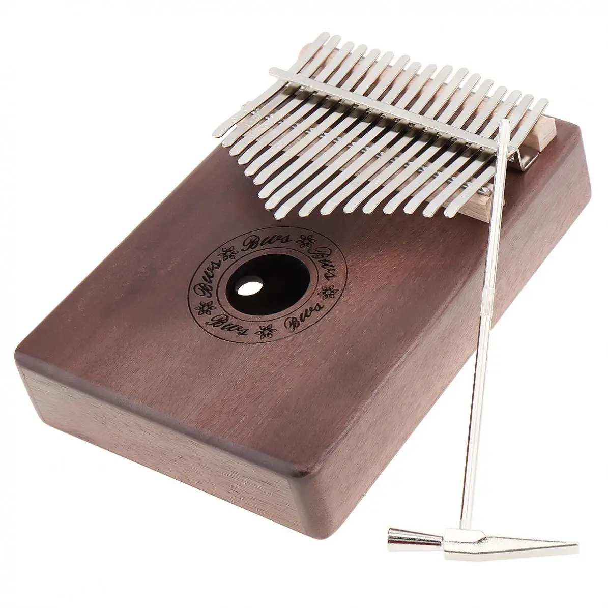 17 Key Kalimba Thumb Piano Single Board Mahogany Small Mbira Mini Keyboard Instrument with Complete Accessories | Спорт и