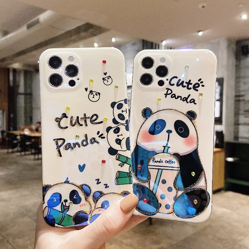 

sumkeymi Cute Bear Sunflower Smiley Avocado Blu-ray Soft Silicone Cover Phone Case For iphone 8 12 11 7 Plus mini Pro Max XS XR