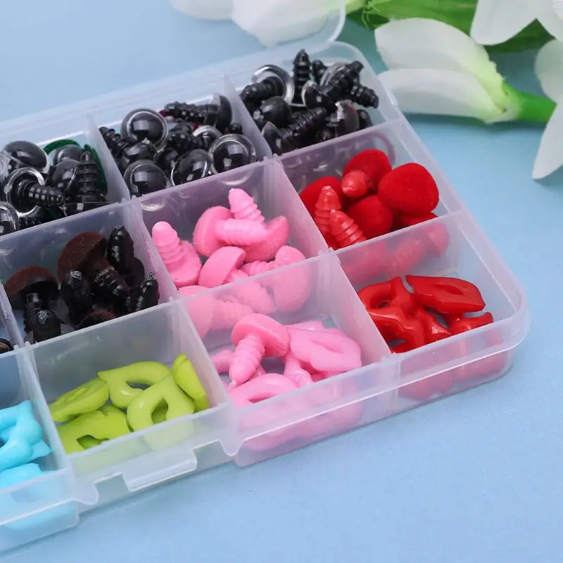 140 шт. DIY кукла марионетка пластиковые глаза нос рот безопасности шайбы тормозные