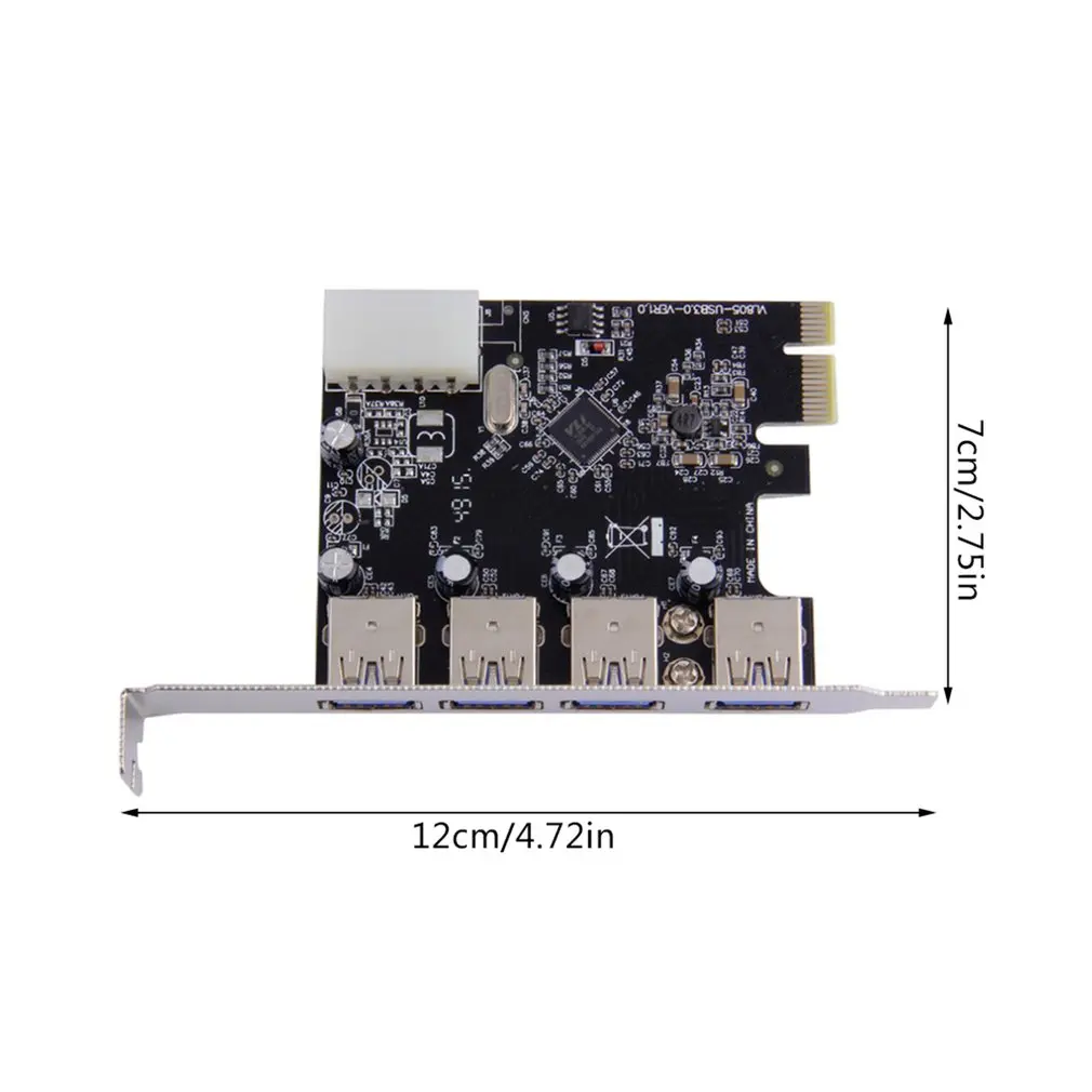 

4Port PCI-E to USB 3.0 HUB PCI Express Expansion Card Adapter 5 Gbps Speed Top For Desktop Computer Components New