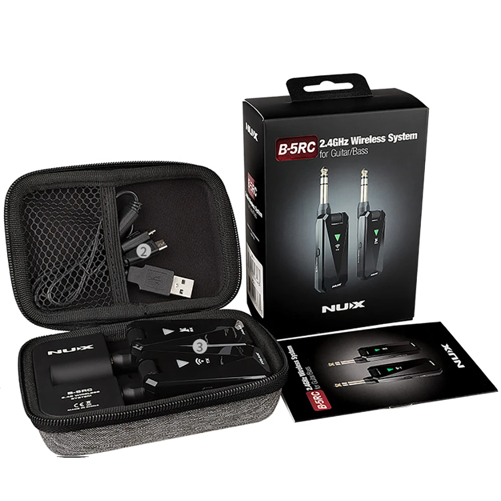 NUX 2 4G Беспроводная гитарная система перезаряжаемый аккумулятор передатчик