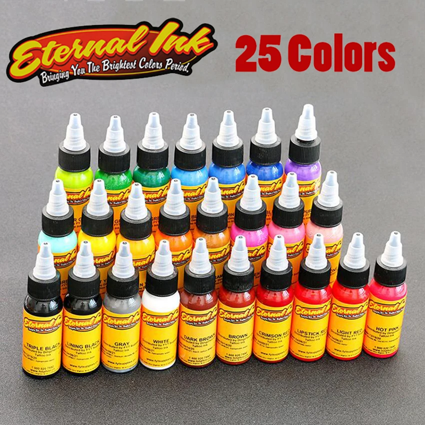 Дропшиппинг вечный набор из 25 цветов профессиональные чернила для татуировок