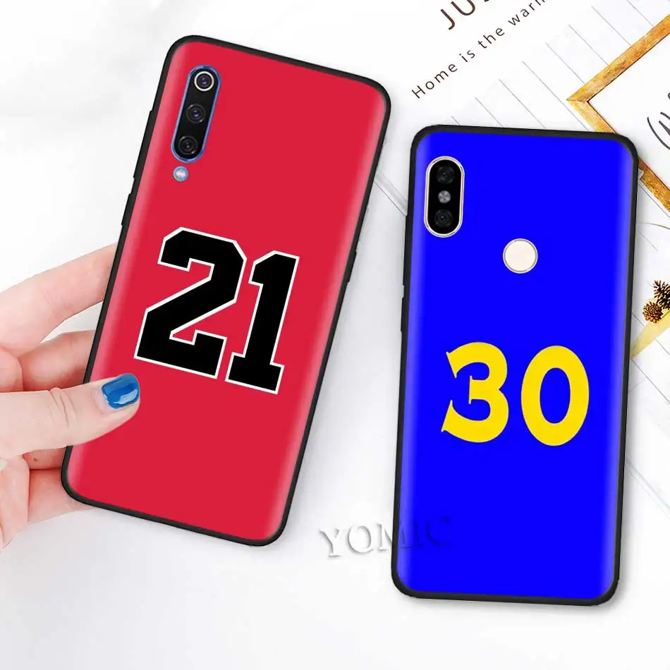 Basketball 23 24 Lucky Number Soft Cases for Xiaomi Redmi Note 9S 8 9 8T 7 10 Pro 9C 9A 7A 8A 6A TPU Black Phone Cover Coque