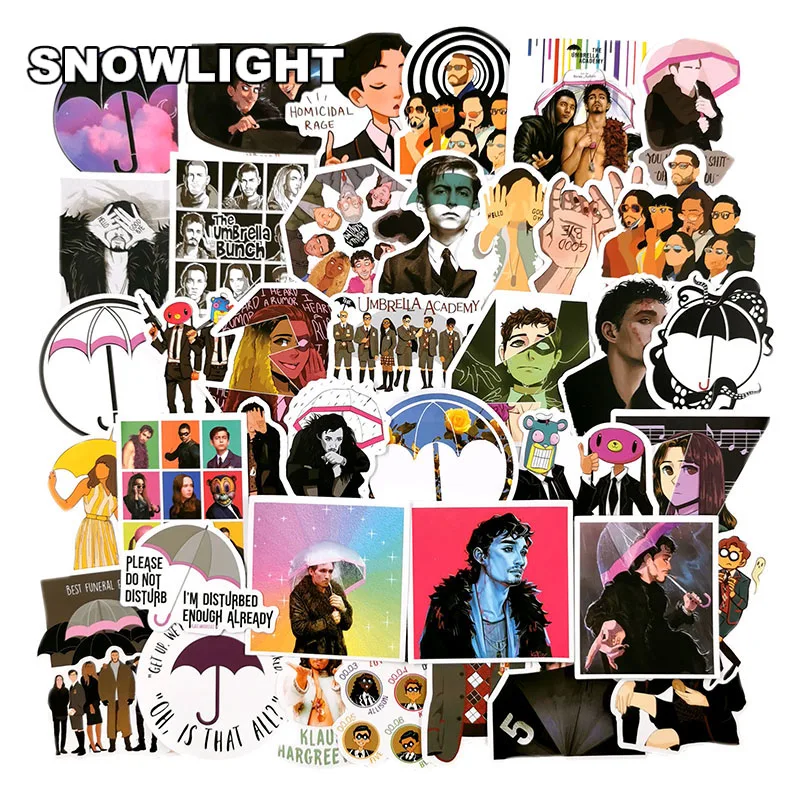 10/50pcs/set The Umbrella Academy American Classic Tv Series Stickers For Laptop Luggage Car Kids Toys Skateboard Notebook