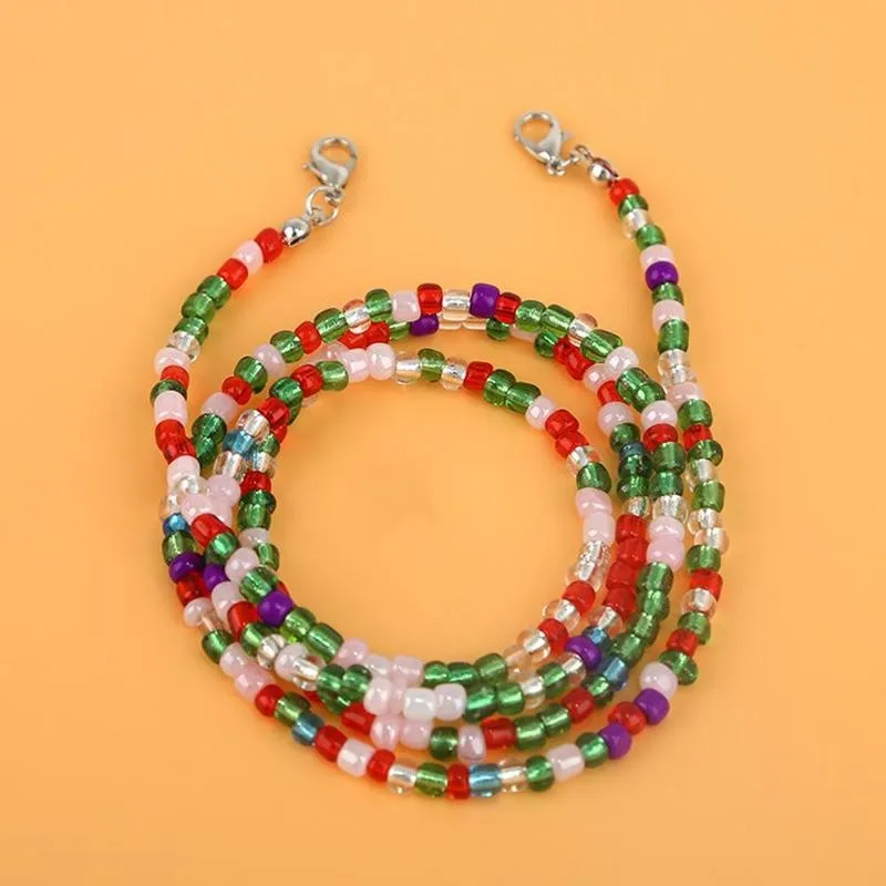 1 шт. модные богемные женские очки цепь цветное с бисером шнурок для очков маска