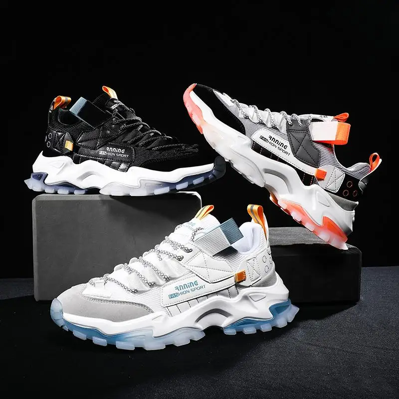 

Pop Fashion Men's Shoes Breathable Lace-Up Casual Footwears For Men Comfortable Outdoor Lightweight Sport Shoes Classic Sneakers