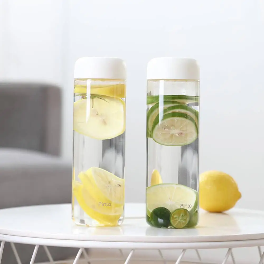 Xiaomi Pinlo Portable Cup Drinking Bottle Temperature resistance Fashion Clear Plastic Water Tritan Safety Material | Электроника