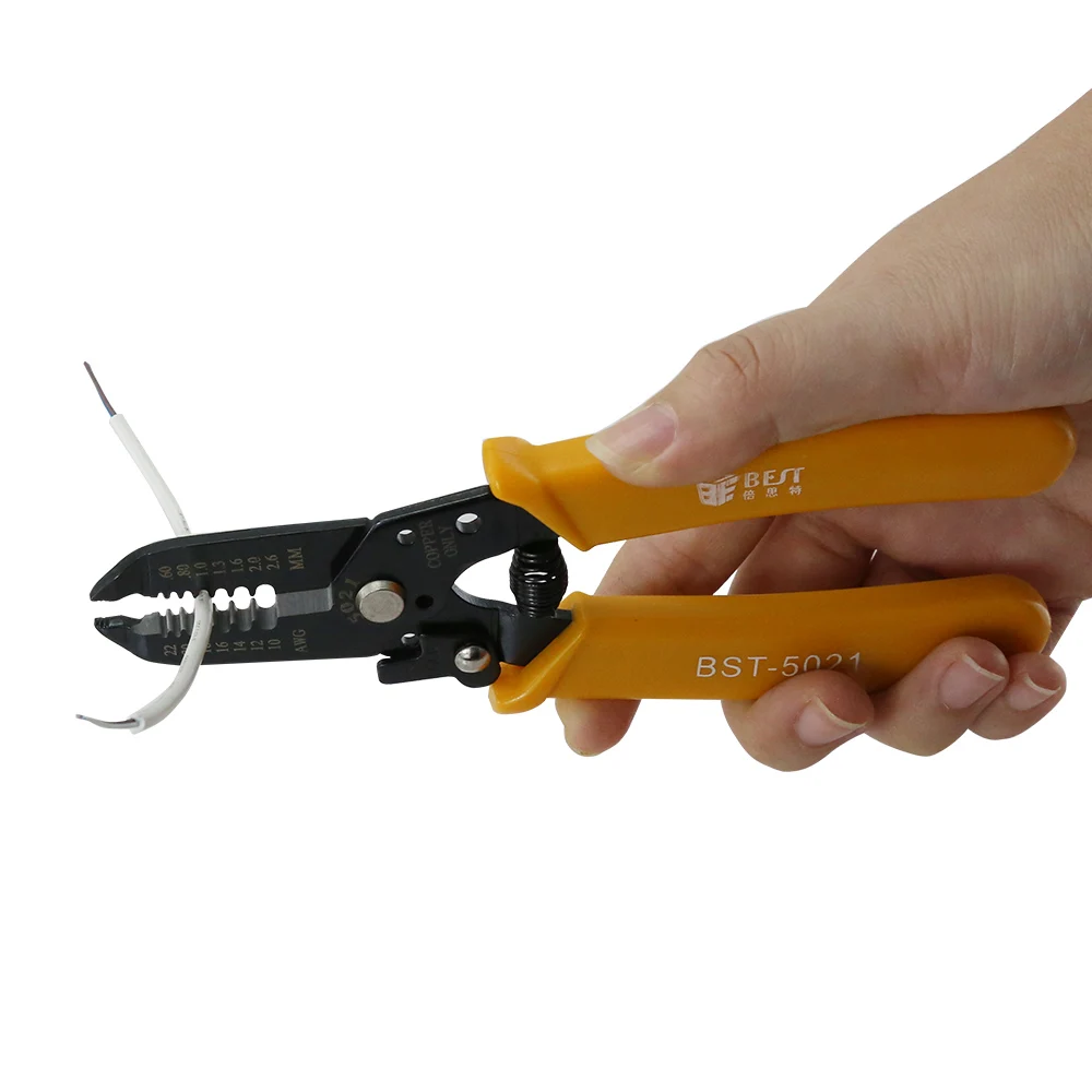 

BEST- 5021 Stainless Steel Wire Clamp/Wire Nipper/Wire Stripper Electronic Pliers