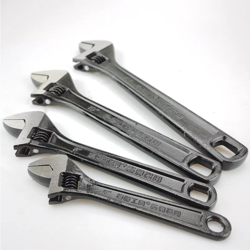 

8/10/ Inch Adjustable Adjustable Wrench Nut Pipe Tool Hand Repairing Repairing DIY Open End Adjustable Wrench Carbon Steel